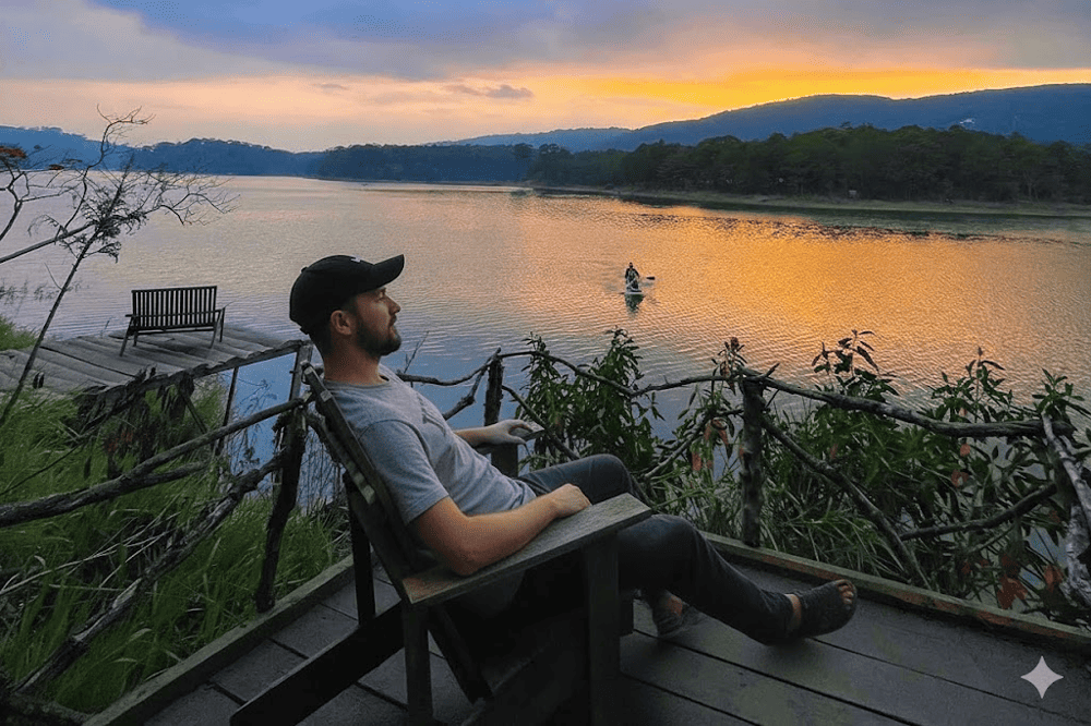 Cảm giác yên bình và thư thái khi được hòa mình vào cảnh sắc thiên nhiên sẽ giúp bạn xua tan mọi âu lo, muộn phiền trong cuộc sống